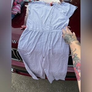 Matilda Jane Blue and White Striped Bodysuit